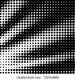 Spotted black and white grunge vector line background. Abstract halftone illustration background. Grunge grid polka dot background pattern
