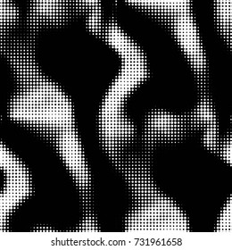Spotted black and white grunge vector line background. Grunge grid polka dot background pattern
