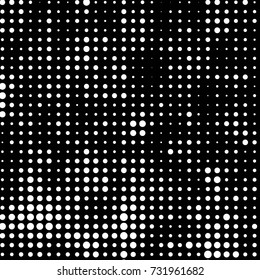 Spotted black and white grunge vector line background. Grunge grid polka dot background pattern
