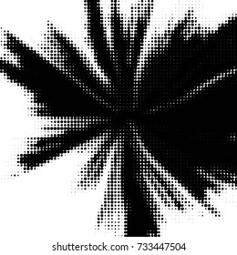 Spotted black and white grunge vector line background. Abstract halftone illustration background. Grunge grid polka dot background pattern