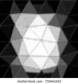 Spotted black and white grunge vector line background. Abstract halftone illustration background. Grunge grid polka dot background pattern