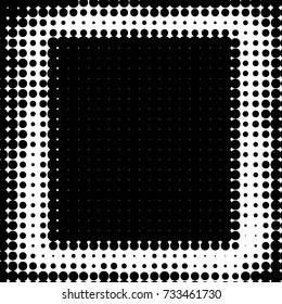 Spotted black and white grunge vector line background. Abstract halftone illustration background. Grunge grid polka dot background pattern