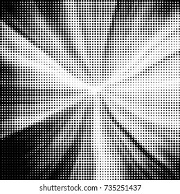 Spotted black and white grunge vector line background. Abstract halftone illustration background. Grunge grid polka dot background pattern