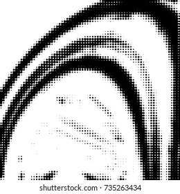 Spotted black and white grunge vector line background. Abstract halftone illustration background. Grunge grid polka dot background pattern