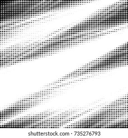 Spotted black and white grunge vector line background. Abstract halftone illustration background. Grunge grid polka dot background pattern