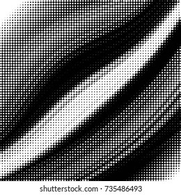Spotted black and white grunge vector line background. Abstract halftone illustration background. Grunge grid polka dot background pattern