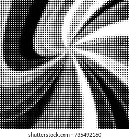 Spotted black and white grunge vector line background. Abstract halftone illustration background. Grunge grid polka dot background pattern