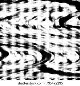 Spotted black and white grunge vector line background. Abstract halftone illustration background. Grunge grid polka dot background pattern