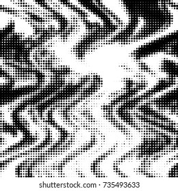 Spotted black and white grunge vector line background. Abstract halftone illustration background. Grunge grid polka dot background pattern