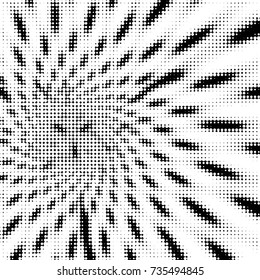 Spotted black and white grunge vector line background. Abstract halftone illustration background. Grunge grid polka dot background pattern