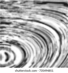 Spotted black and white grunge vector line background. Abstract halftone illustration background. Grunge grid polka dot background pattern