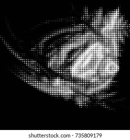 Spotted black and white grunge vector line background. Abstract halftone illustration background. Grunge grid polka dot background pattern