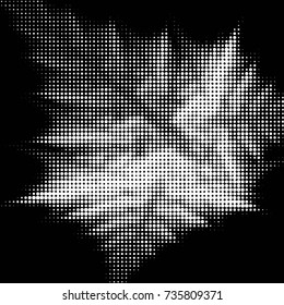 Spotted black and white grunge vector line background. Abstract halftone illustration background. Grunge grid polka dot background pattern