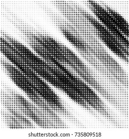 Spotted black and white grunge vector line background. Abstract halftone illustration background. Grunge grid polka dot background pattern