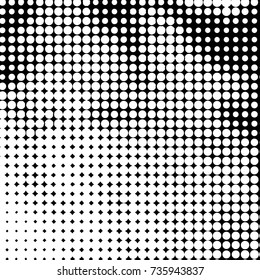 Spotted black and white grunge vector line background. Abstract halftone illustration background. Grunge grid polka dot background pattern