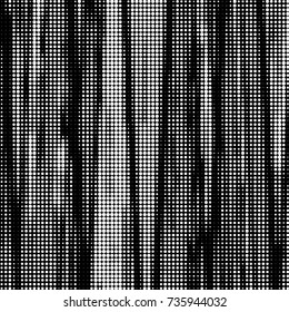 Spotted black and white grunge vector line background. Abstract halftone illustration background. Grunge grid polka dot background pattern
