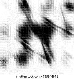 Spotted black and white grunge vector line background. Abstract halftone illustration background. Grunge grid polka dot background pattern