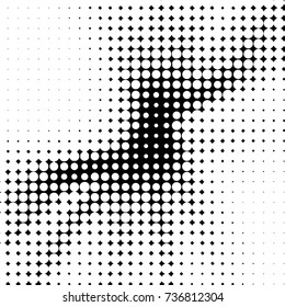 Spotted black and white grunge vector line background. Abstract halftone illustration background. Grunge grid polka dot background pattern
