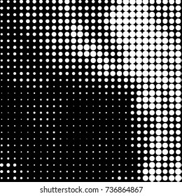 Spotted black and white grunge vector line background. Abstract halftone illustration background. Grunge grid polka dot background pattern