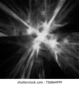 Spotted black and white grunge vector line background. Abstract halftone illustration background. Grunge grid polka dot background pattern