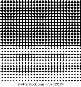 Spotted black and white grunge vector line background. Abstract halftone illustration background. Grunge grid polka dot background pattern