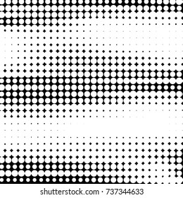Spotted black and white grunge vector line background. Abstract halftone illustration background. Grunge grid polka dot background pattern