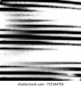 Spotted black and white grunge vector line background. Abstract halftone illustration background. Grunge grid polka dot background pattern