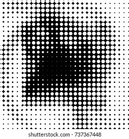 Spotted black and white grunge vector line background. Abstract halftone illustration background. Grunge grid polka dot background pattern