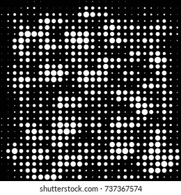 Spotted black and white grunge vector line background. Abstract halftone illustration background. Grunge grid polka dot background pattern
