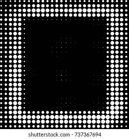 Spotted black and white grunge vector line background. Abstract halftone illustration background. Grunge grid polka dot background pattern