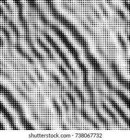Spotted black and white grunge vector line background. Abstract halftone illustration background. Grunge grid polka dot background pattern