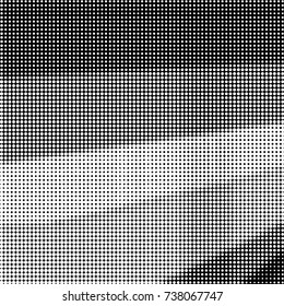 Spotted black and white grunge vector line background. Abstract halftone illustration background. Grunge grid polka dot background pattern