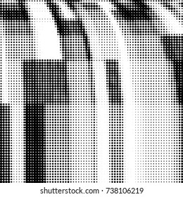 Spotted black and white grunge vector line background. Abstract halftone illustration background. Grunge grid polka dot background pattern