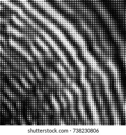 Spotted black and white grunge vector line background. Abstract halftone illustration background. Grunge grid polka dot background pattern