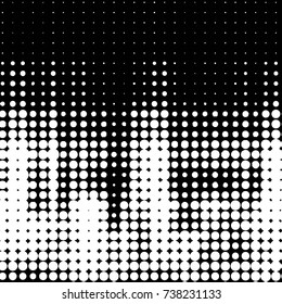 Spotted black and white grunge vector line background. Abstract halftone illustration background. Grunge grid polka dot background pattern
