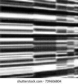 Spotted black and white grunge vector line background. Abstract halftone illustration background. Grunge grid polka dot background pattern