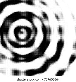 Spotted black and white grunge vector line background. Abstract halftone illustration background. Grunge grid polka dot background pattern