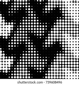 Spotted black and white grunge vector line background. Abstract halftone illustration background. Grunge grid polka dot background pattern