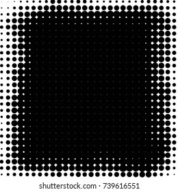 Spotted black and white grunge vector line background. Abstract halftone illustration background. Grunge grid polka dot background pattern