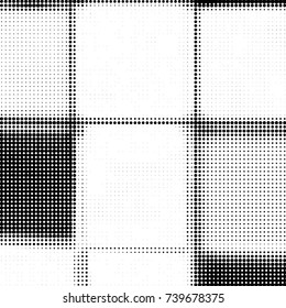 Spotted black and white grunge vector line background. Abstract halftone illustration background. Grunge grid polka dot background pattern