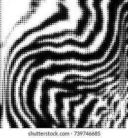 Spotted black and white grunge vector line background. Abstract halftone illustration background. Grunge grid polka dot background pattern