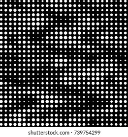 Spotted black and white grunge vector line background. Abstract halftone illustration background. Grunge grid polka dot background pattern