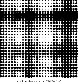 Spotted black and white grunge vector line background. Abstract halftone illustration background. Grunge grid polka dot background pattern
