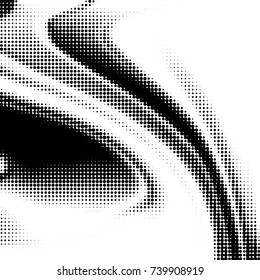 Spotted black and white grunge vector line background. Abstract halftone illustration background. Grunge grid polka dot background pattern