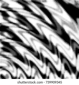 Spotted black and white grunge vector line background. Abstract halftone illustration background. Grunge grid polka dot background pattern
