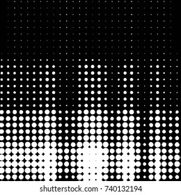 Spotted black and white grunge vector line background. Abstract halftone illustration background. Grunge grid polka dot background pattern