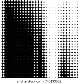 Spotted black and white grunge vector line background. Abstract halftone illustration background. Grunge grid polka dot background pattern