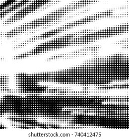 Spotted black and white grunge vector line background. Abstract halftone illustration background. Grunge grid polka dot background pattern
