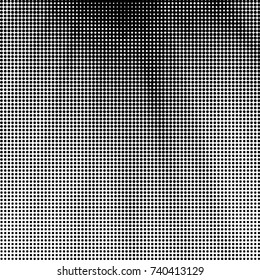 Spotted black and white grunge vector line background. Abstract halftone illustration background. Grunge grid polka dot background pattern