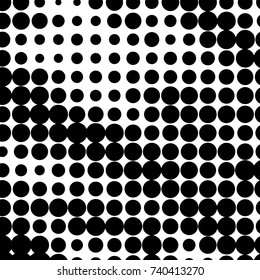 Spotted black and white grunge vector line background. Abstract halftone illustration background. Grunge grid polka dot background pattern